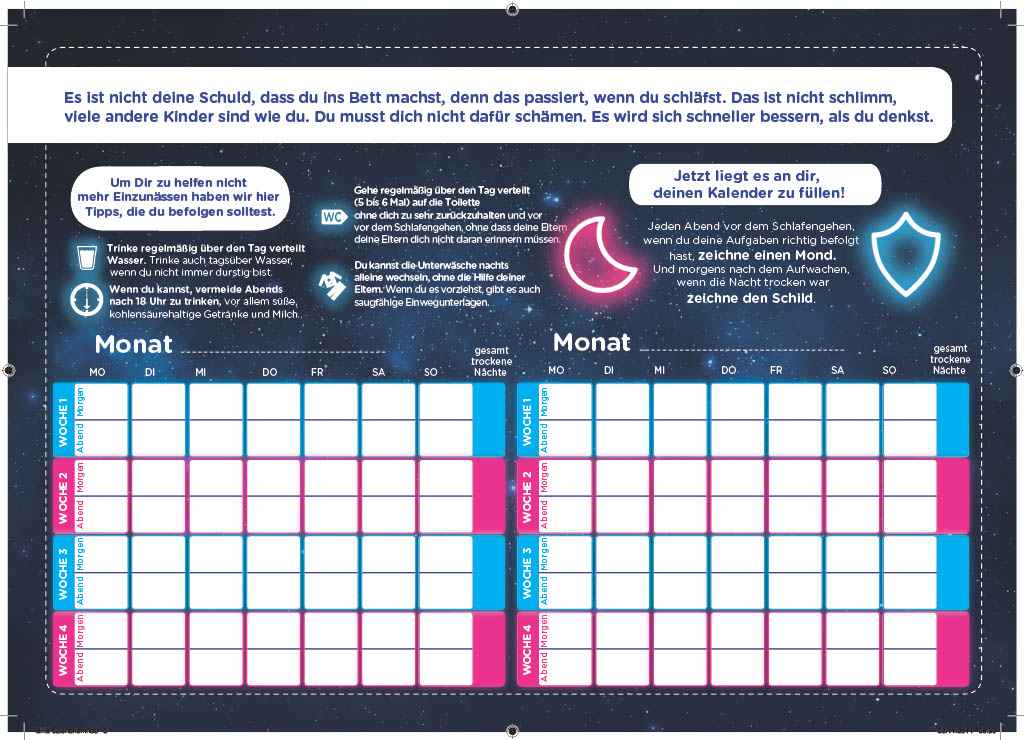 De kleine missiekalender voor droge nachten